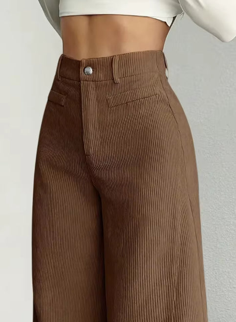 Maria | Pantalones de Pana de Pierna Ancha