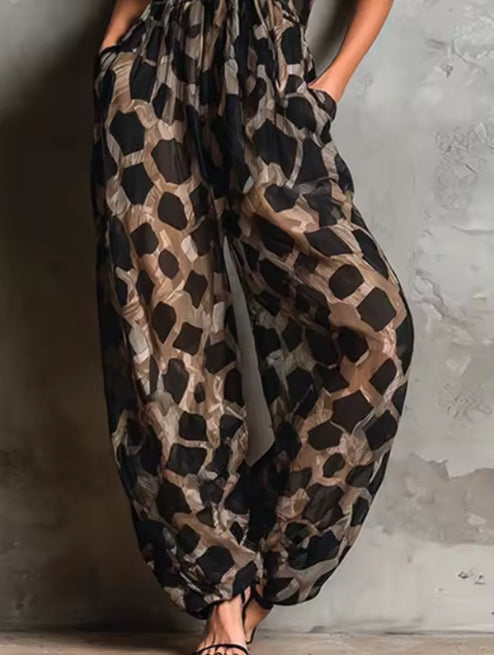Maria - Mono de mujer ligero con estampado de leopardo
